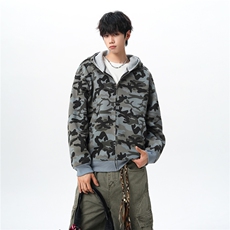 美式座山雕加绒加厚棉服男冬宽松连帽毛领棉衣外套MY18001，男装棉衣，电商B312
