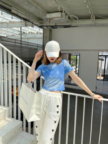 款号023夏季新款扎染时尚短袖T恤现货图片