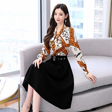 法式连衣裙早春装2025新款洋气显瘦名媛气质春秋两件套裙子女装潮，女装套装/套裙，时尚俏佳人