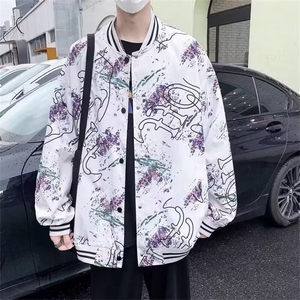 春秋季外套男韩版潮流棒球服修身夹克褂子帅气春秋款上衣休闲男装图片