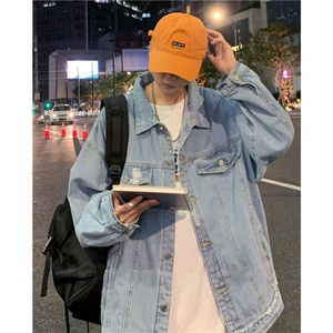 复古牛仔外套男韩版潮流痞帅衣服炸街美式工装夹克春秋原宿风外衣图片