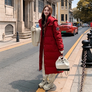 羽绒服女25年冬季新款长款过膝加长加厚保暖外套通勤图片