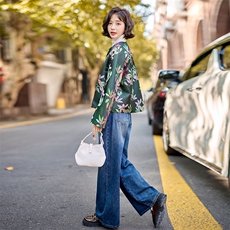 水衣源2668款新中式短款提花轻款早春羽绒服女，女装羽绒服，水衣源
