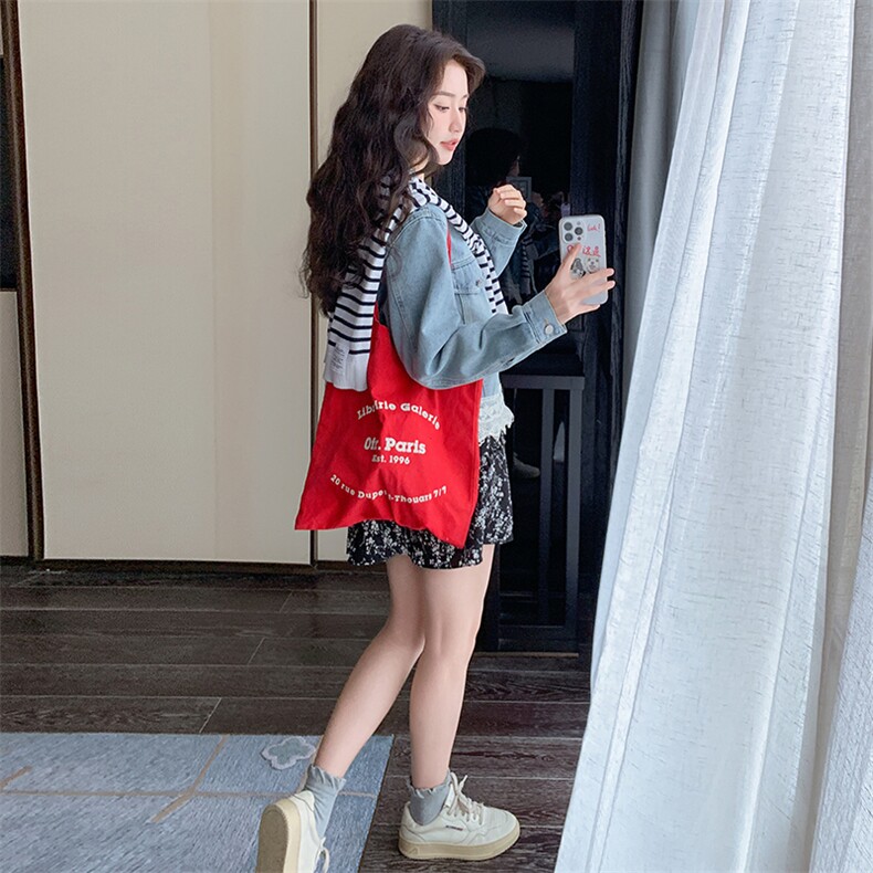 新款现货主推下摆拼接花边牛仔外套2512-P135-K198,女装短外套,2C129