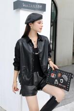 皮拼接针织韩版外套，其它，平凡人生