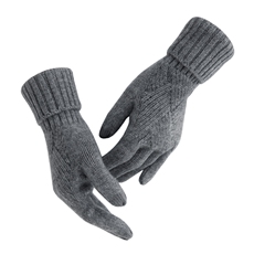 2025秋冬百搭时尚简约中长款半指羊绒手套，手套，远腾羊绒