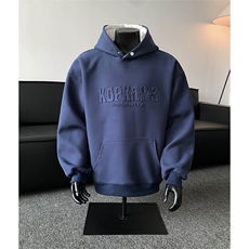 春秋美式凹凸钢印字母连帽卫衣WY3905常规P65控88，男装卫衣，电商B208