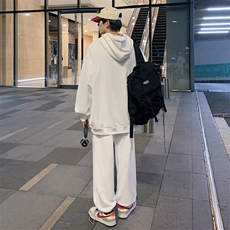 2025秋季新款连帽华夫格宽松连帽卫衣套装XZ102A-4-HF0011-P78，男装休闲套装，星座211-2
