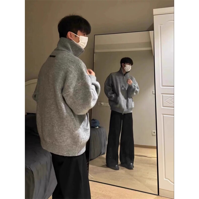 抖音高质量立领针织开衫外套MY099-P80,男装针织衫/毛衣,星座313A(原308A-2)