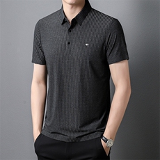 短袖POLO衫男薄款翻领上衣夏季中年时尚商务休闲体恤衫XY3806-P73，男装Polo衫，星座1105-3