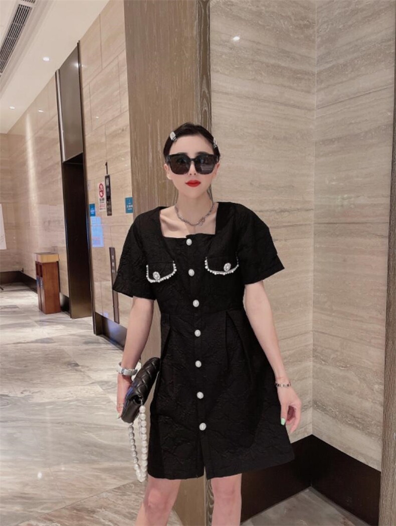 现货夏季新款小香风连衣裙，女装连衣裙，漫迪MD