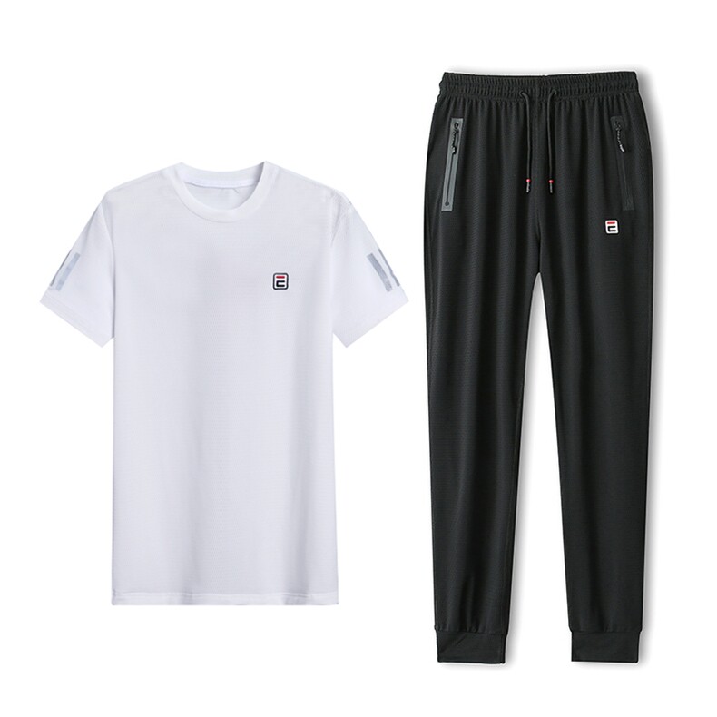 男夏装大码休闲运动套装冰丝网眼5032-1_L-4XLP1005XL-9XLP110,男装休闲套装,星座1516-1