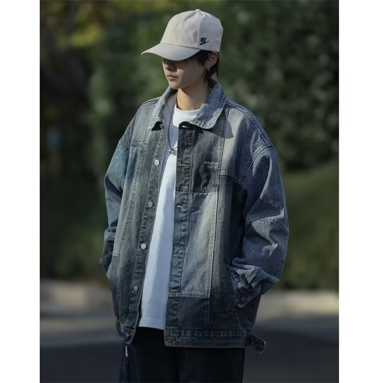 N1213-P50春季新款牛仔外套男女ins潮牌日系,男装工装外套,电商B323A