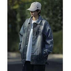 N1213-P50春季新款牛仔外套男女ins潮牌日系，男装工装外套，电商B323A