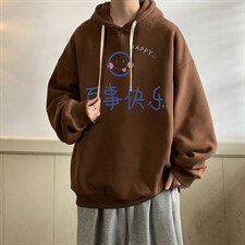 纯棉连帽卫衣男大码运动帽衫宽松薄WY2183-P35加绒款-P40，男装卫衣，电商A040