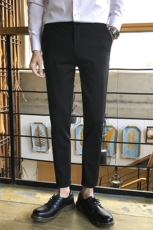 春夏发型师裤子绅士修身弹力小脚裤休闲裤长裤九分裤C，男装休闲裤，星座1904A