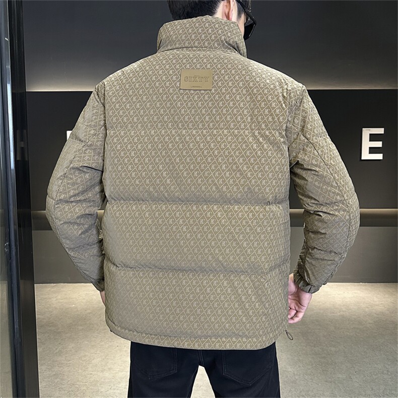 标50绒2025冬季跑量新款男士立领时尚潮流白鸭绒羽绒服夹克,男装夹克,电商A225
