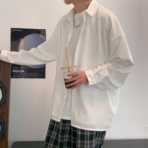 SJ-217-2-CS2415 春夏秋季薄款冰丝长袖衬衫男垂感衬衣外套图片