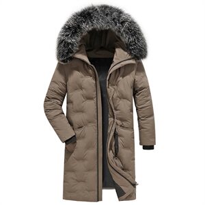 2020电商B247冬季新款情侣款韩版修身加厚抗寒带毛领男 MY77图片