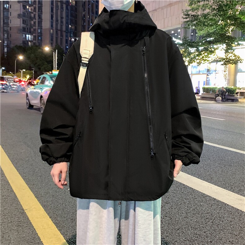 2025秋冬新款机能风连帽冲锋衣男宽松休闲户外夹克外套JK3321-P55,男装夹克,星座1105-2