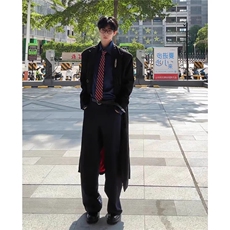 【现货】长款秋冬韩版毛呢大衣宽松高级感外套DY05018P125，男装毛呢大衣，星座1004（原星座815-3）