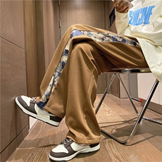 港风2024春新款潮小熊印花宽松直筒休闲裤B315-K23395-p45控58，男装休闲裤，电商B315