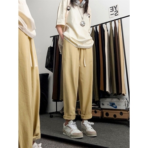 2023款对镜自拍舒适百搭简约宽松休闲裤  K626-特批34-加绒特批42图片