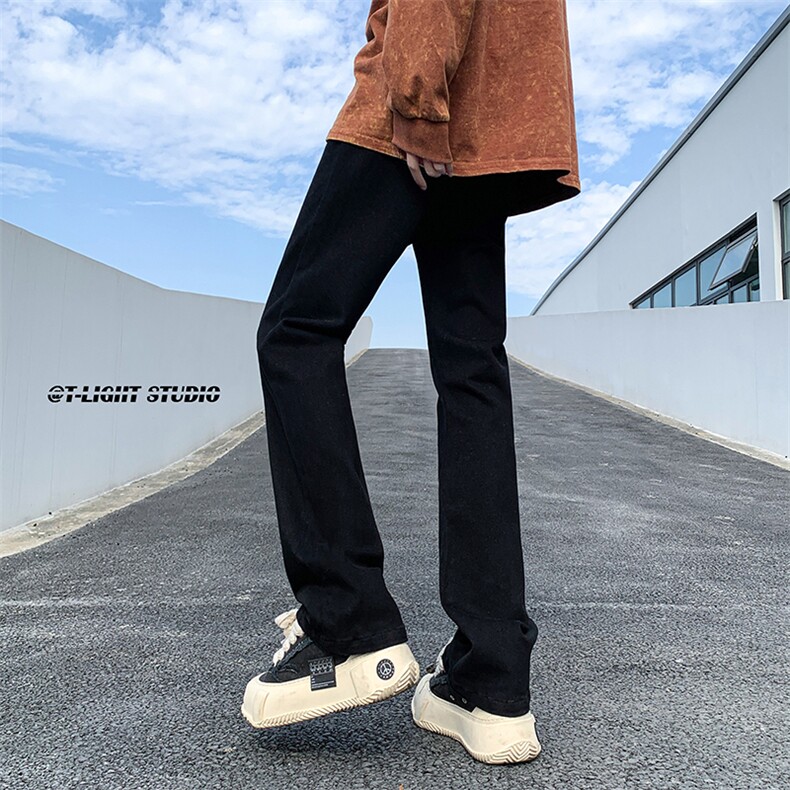 B221美式ins高街暗黑小众修身弹力休闲牛仔裤LK23010-P60控78,男装牛仔裤,电商B221