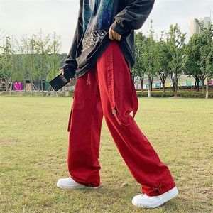 美式复古直筒纯棉工装裤男ins潮牌机能欧美街头hiphop裤子潮图片