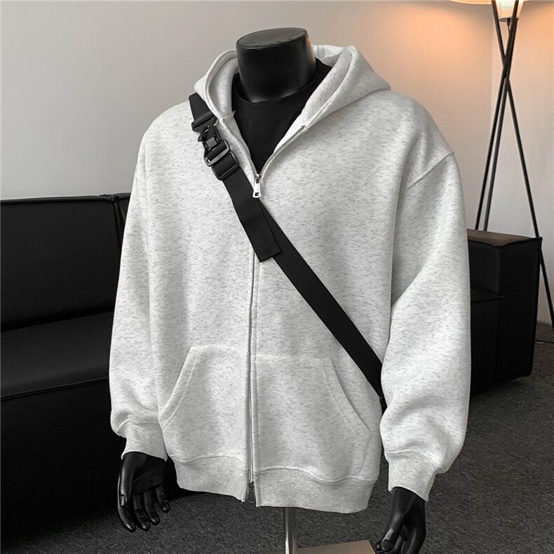 抖音品质卫衣男潮牌美式廓形开衫连帽外套A146-KS8301特p48量大优,男装卫衣,HDA146
