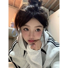 5220-P55纯棉华棉复合牛奶丝+银狐绒连帽卫衣薄款/加绒，女装卫衣/绒衫，星座617A-2