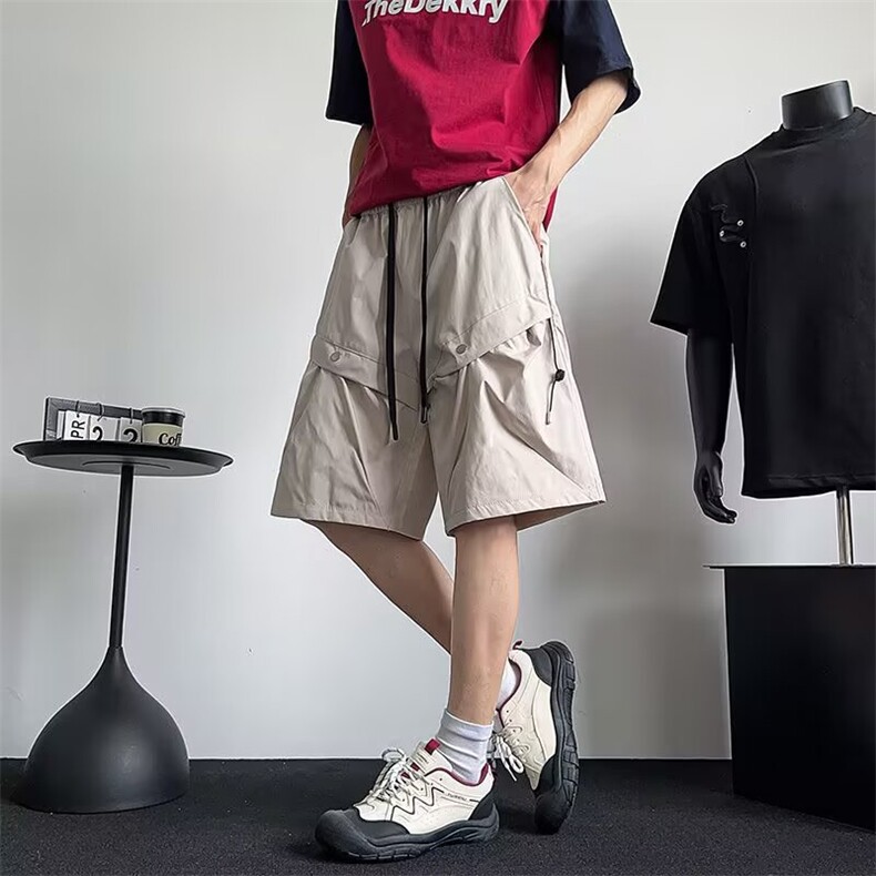 美式大口袋机能速干工装短裤男夏季徒步露营休闲五分裤子,男装牛仔裤,四季星座505