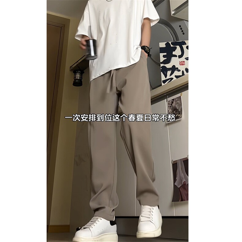 直播原版品质仓库现货夏季冰丝裤休闲裤西裤K62特批35,男装西裤,星座617B