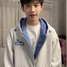 美式冬宽松格子拼接刺绣开衫拉链卫衣休闲夹克外套男女WB592-P57，男装夹克，星座412-3