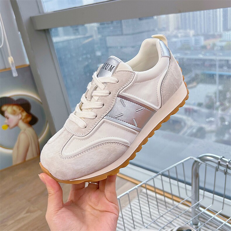 新款阿甘鞋女2024春季厚底潮流运动鞋舒适轻便休闲鞋百搭真皮女鞋图片