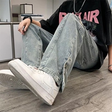 刺绣开叉纽扣牛仔裤N214P40，男装牛仔裤，星座1116-2