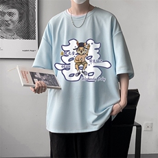 华夫格t恤男短袖男大码五分袖大皂风HT73306-P22，男装T恤，电商A040