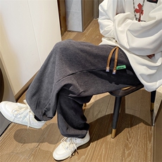 加绒加厚束脚裤男秋冬欧棉绒休闲运动长裤A388P60控88，女装休闲裤，电商A309