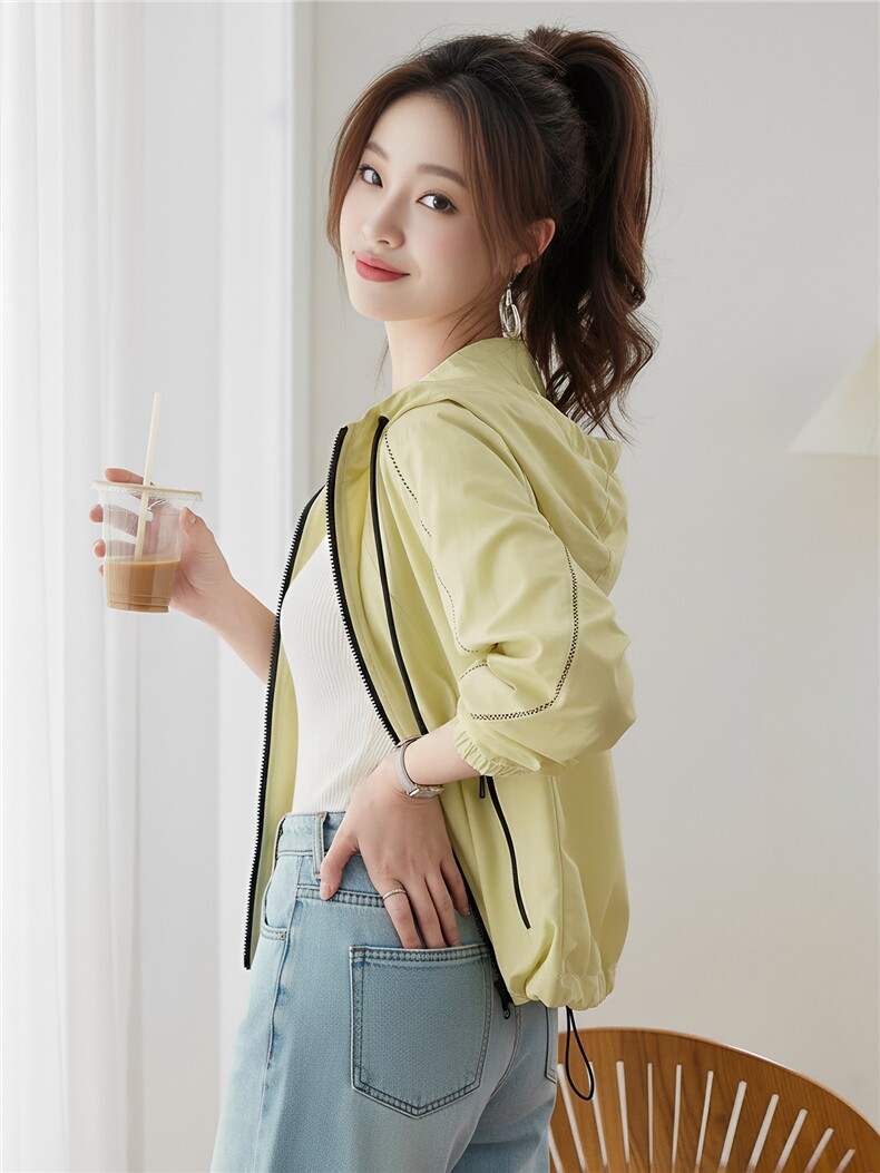 2026年春季休闲风宽松连帽短外套,女装短外套,靓衣阁