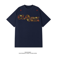 220g短袖T恤潮印花美式情侣夏季半袖t恤男XT63101-TP1839，男装T恤，电商A102