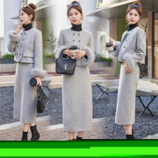 【bao款现货】2024新款冬装羽绒服显瘦小香套装白鸭绒真狐狸毛，女装羽绒服，雅静靓衣