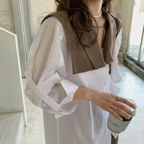 秋款拼接衬衣，其它，约她