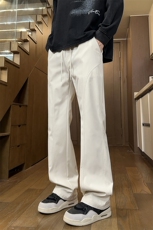 解构斜切微喇冲锋裤男秋季美式cleanfit软壳伞兵工装裤防水长裤子，男装休闲裤，电商A022
