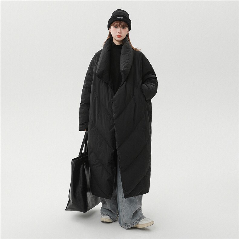 中性风白墙行走的大棉被设计过膝中长款棉衣男ZC77110P135控198，男装棉衣，星座227-7