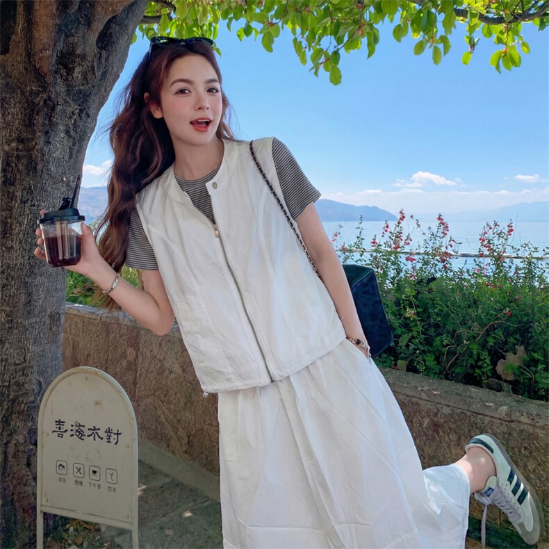 现货夏季马甲套裙三件套p175-k255,女装套装/套裙,丝露怡语