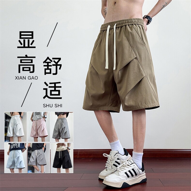 短裤男夏季薄款透气运动中裤美式休闲篮球裤子 A436-585-P30图片