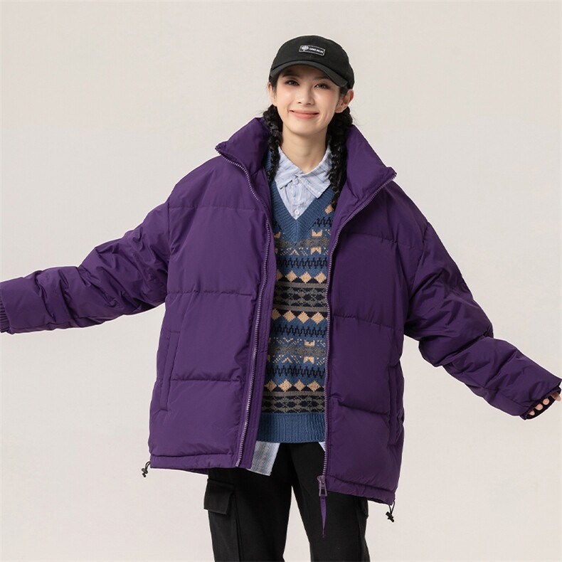 新标白鸭绒简约休闲立领外套纯色潮流加厚羽绒服ESY0215-P150,男装羽绒服,电商B306