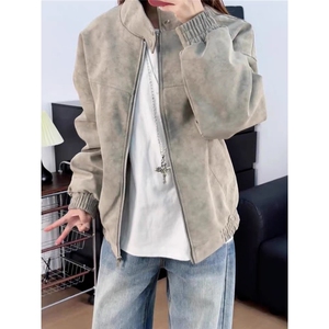 现货  美式夹棉立领机车夹克宽松百搭上衣MY59/P80图片