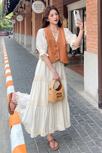 法式马甲流苏连衣裙两件套女2025夏季新款温柔风绝美别致长裙套装图片
