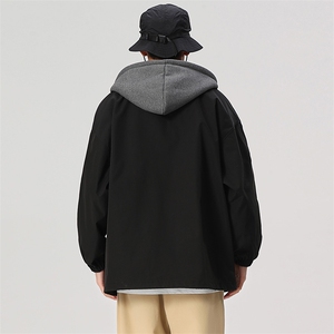 秋冬款棒球服外套男潮牌无影墙假两件情侣学生夹克22110-P80控128图片